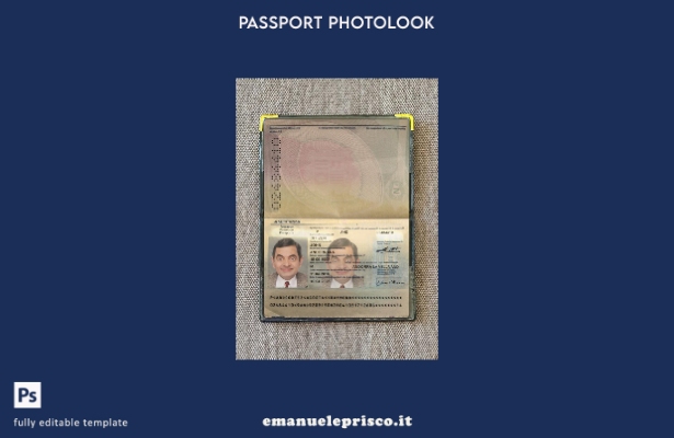 modello photolook presente del passaporto di Andorra in stile verificato